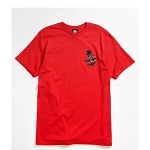 Santa Cruz Doom Dot Red Skateboard Short Sleeve T Shirt Tee Size Small Logo